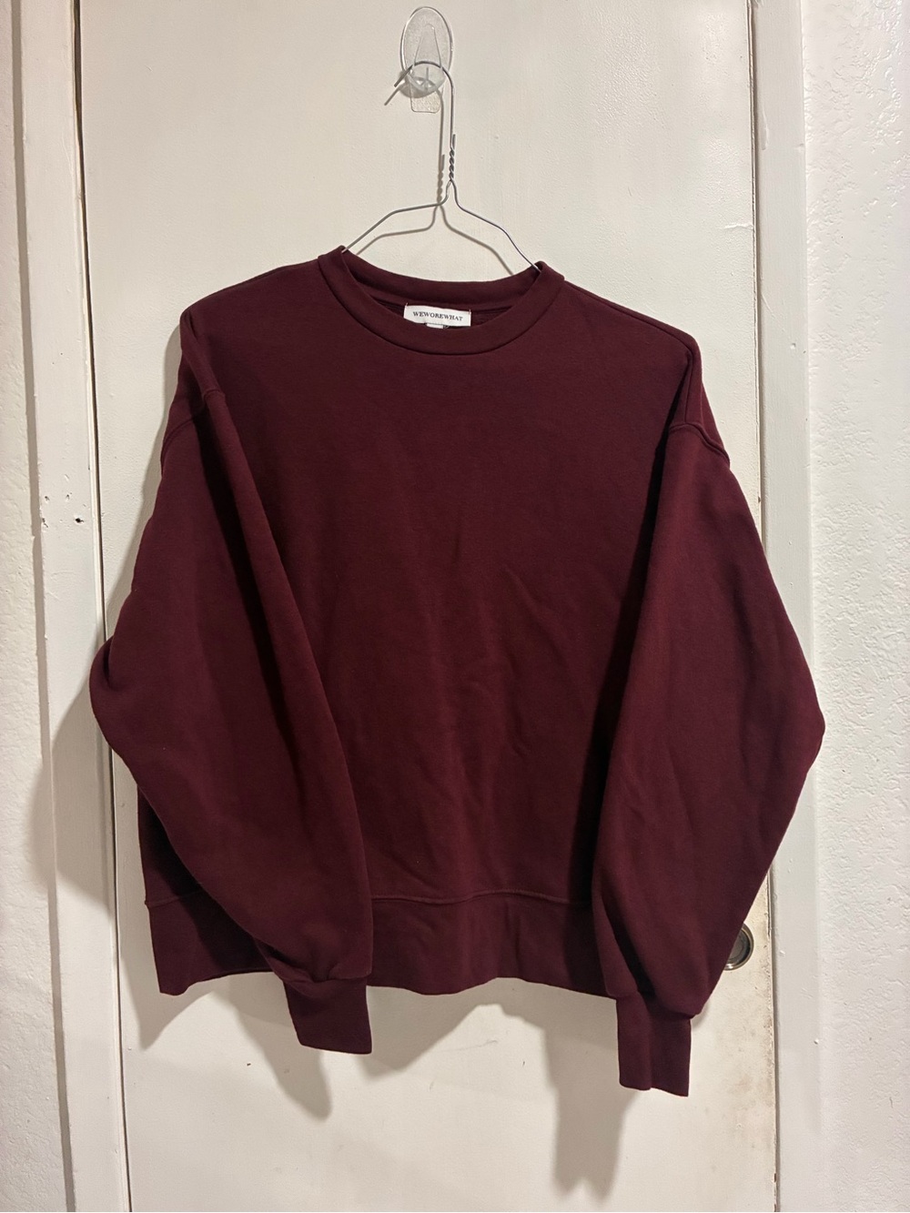 WeWoreWhat Men's Crewneck Sweatshirt - Wine unisex